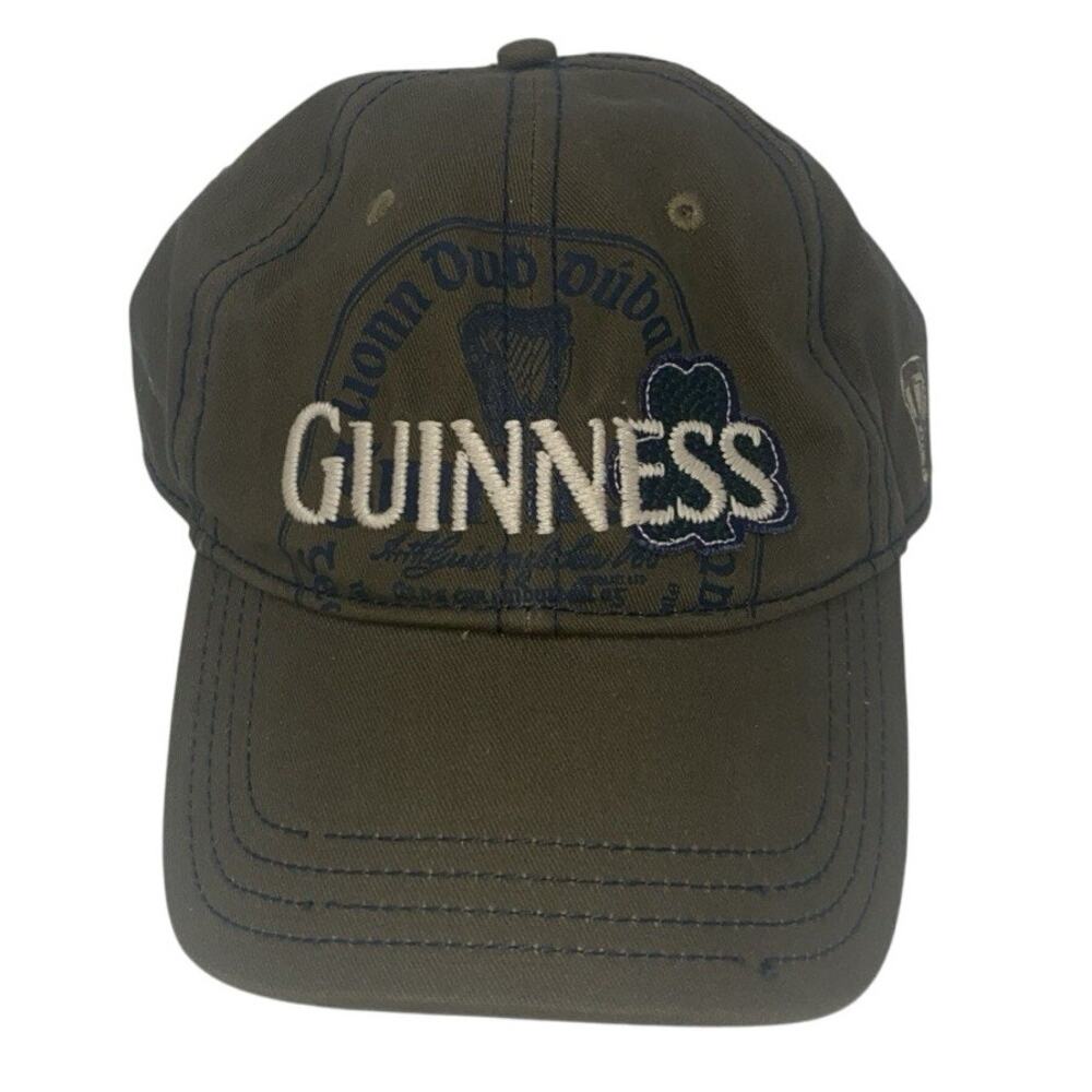 Dublin Guinness Snapback Hat Green Adjustable Embroidered Distressed